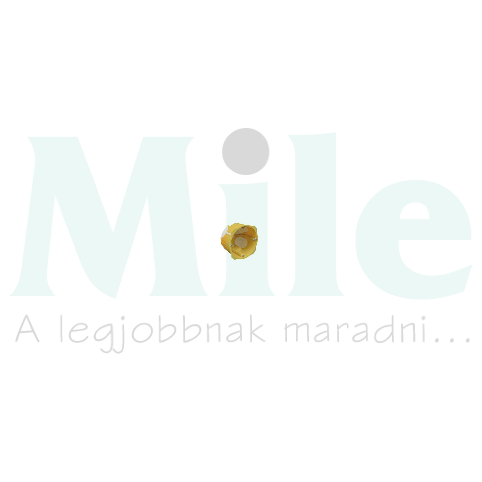 Gipszkarton szerelvénydoboz gumis 1-es kerek 78mmx 70mm x műanyag sárga csavarral KPL KOPOS